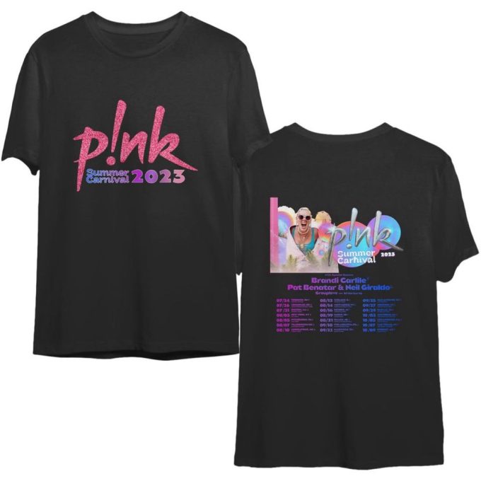 P!Nk Summer Carnival 2023 Tour T-Shirt: Vibrant Pink Singer Merch 4