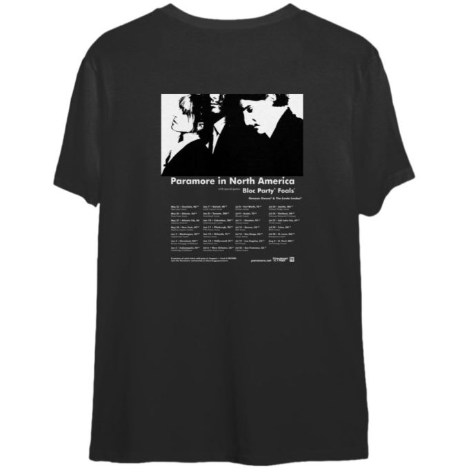 Paramore 2023 Tour Shirt, Paramore In North America Tour Shirt, Music Tour 2023 Tshirt 4