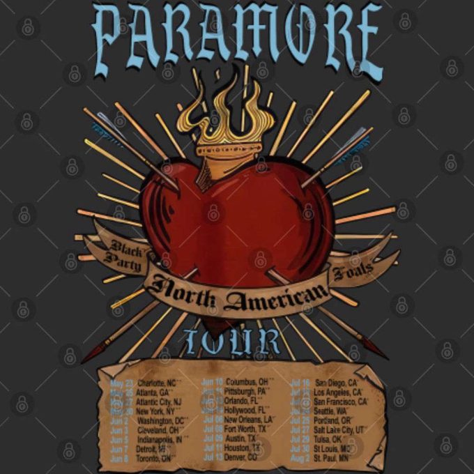 Paramore Band Music Shirt, Paramore Tour Concert 2024 In North America Shirt Gift For Men And Women 2