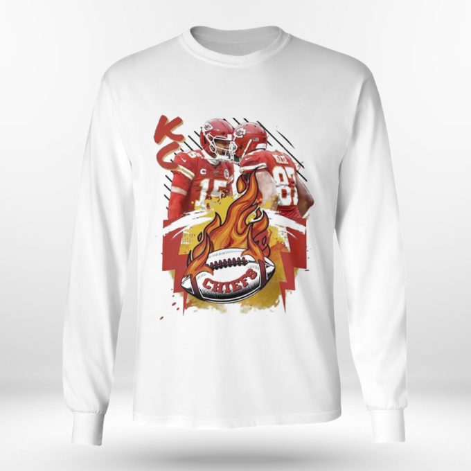 Patrick Mohames And Jason Kelce Kansas City Chiefs T-Shirt Ladies Tee Gift For Men Women 3