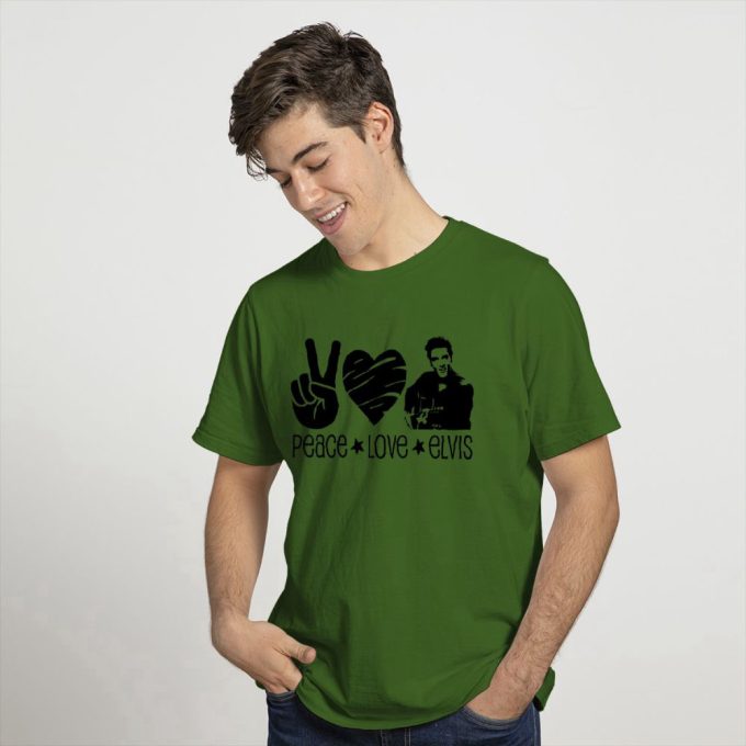 Peace Love Elvis T-Shirt For Men And Women 2