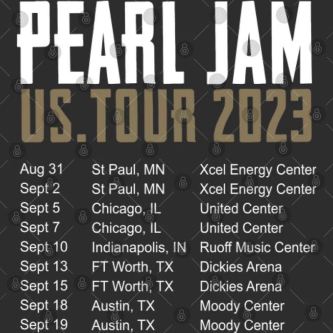 Pel Jam Us Tour 2023 Shirt, Pel Jam Rock Band T Shirt 4