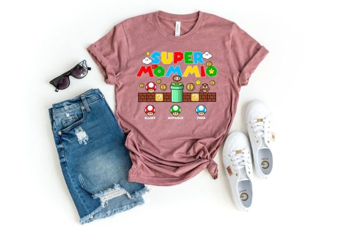 Personalization Super Mommio Shirt, Vintage Mama Tee Gift For Men And Women 1