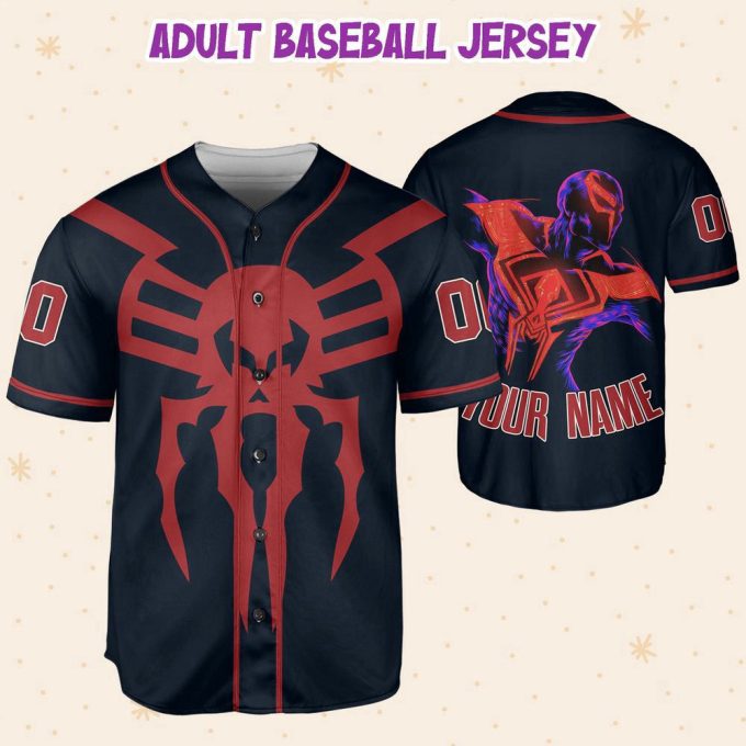 Personalize Disney Spider Man Symbol Baseball Jersey For Men Women 4