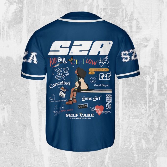 Personalize Sza Sos Blue Jersey, Sza Baseball Jersey, Sos New Album 2