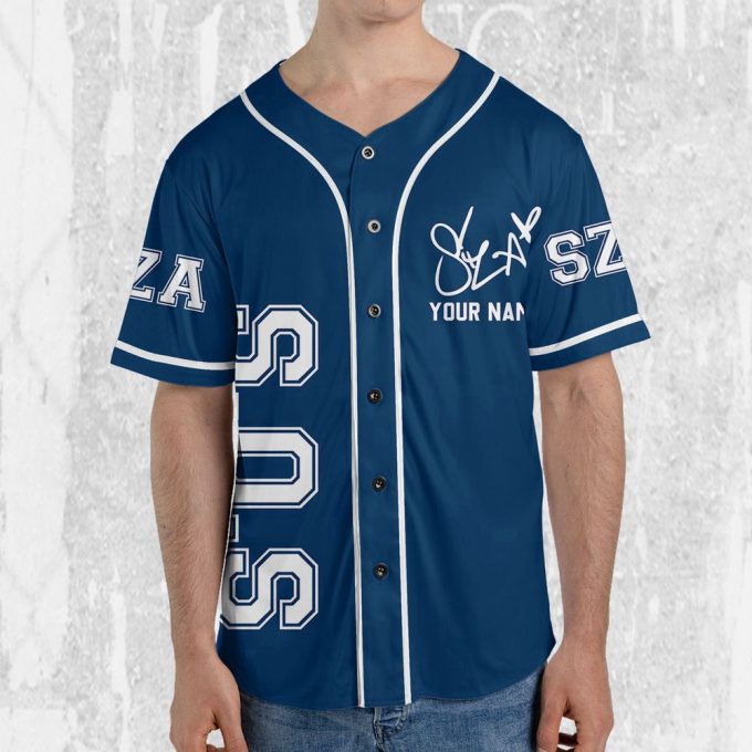 Personalize Sza Sos Blue Jersey, Sza Baseball Jersey, Sos New Album 3