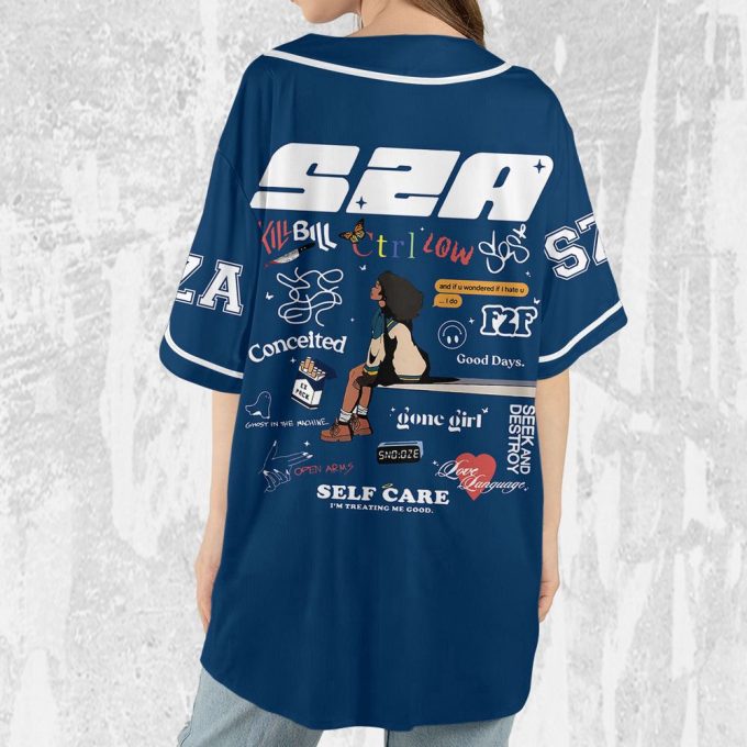 Personalize Sza Sos Blue Jersey, Sza Baseball Jersey, Sos New Album 4