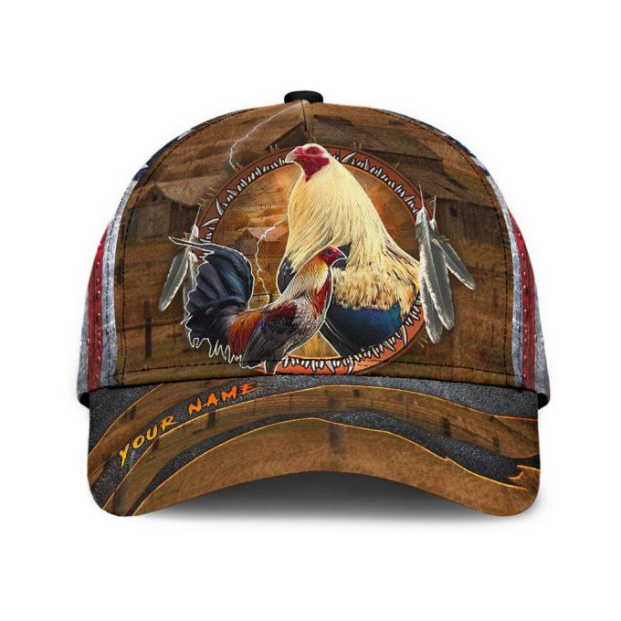 Personalized American Rooster 3D Printed Cap Baseball Hat 2