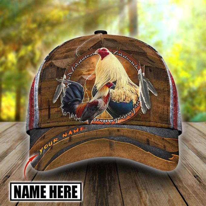 Personalized American Rooster 3D Printed Cap Baseball Hat 1