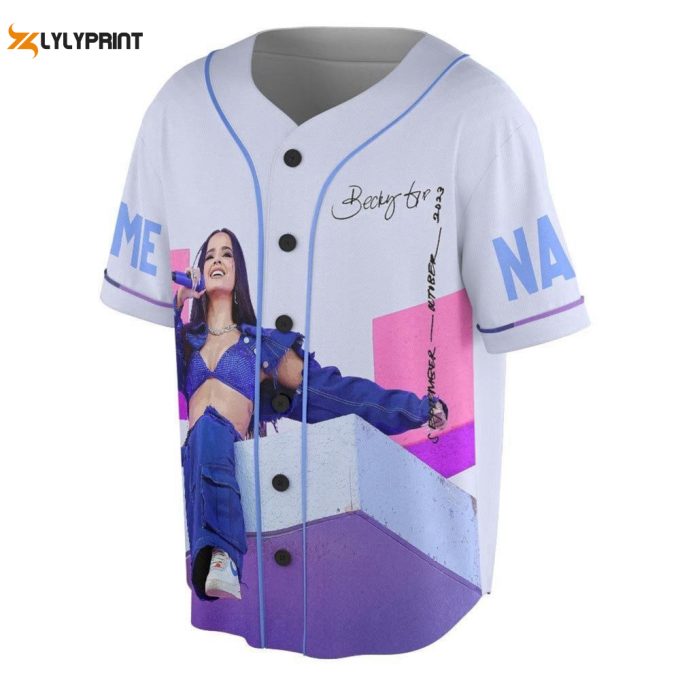 Personalized Becky G Baseball Jersey, Mi Casa Tu Us Tour 2023 3D Shirt 1