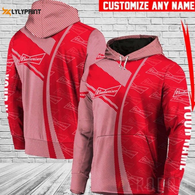 Personalized Budweiser Pullover 3D All Over Print Hoodie, Zip Hoodie 1