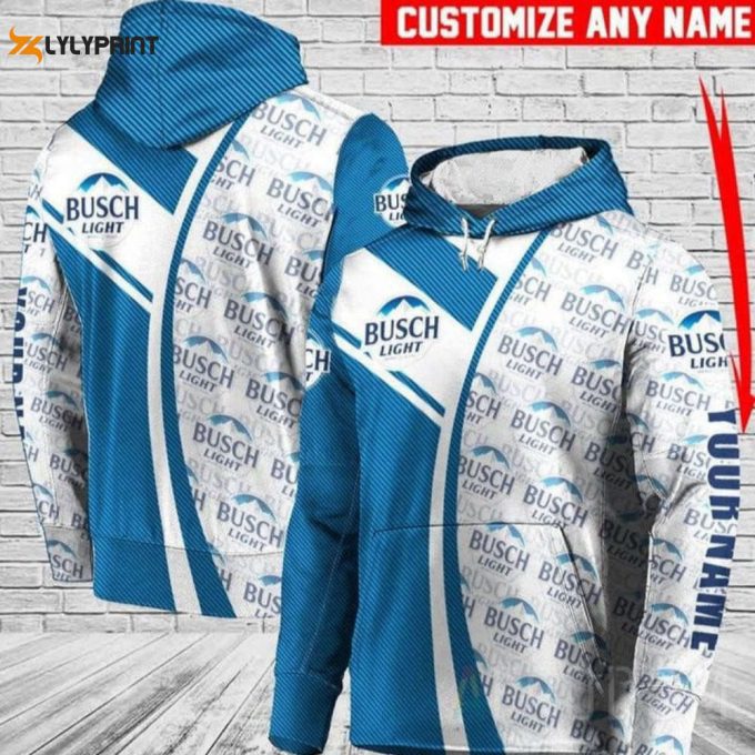 Personalized Busch Light Unisex 3D All Over Print Hoodie, Zip Hoodie 1