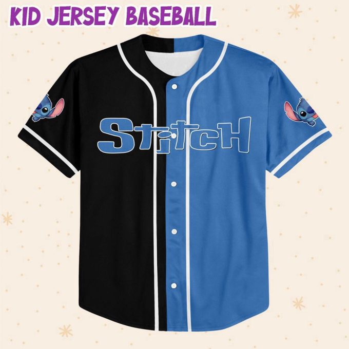 Personalized Disney Stitch Horizontal Baseball Jersey For Men Women 2