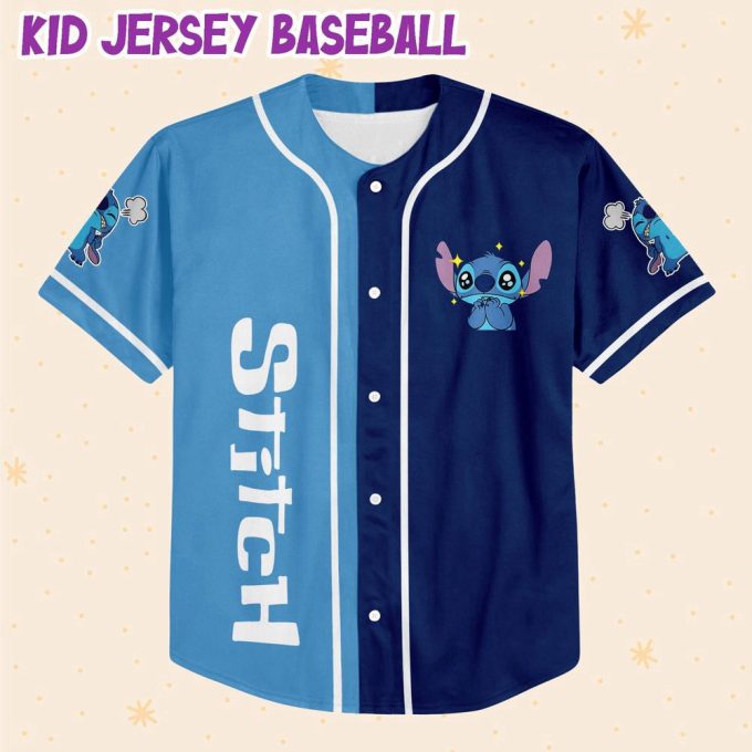 Personalized Disney Stitch Horizontal Baseball Jersey For Men Women 2