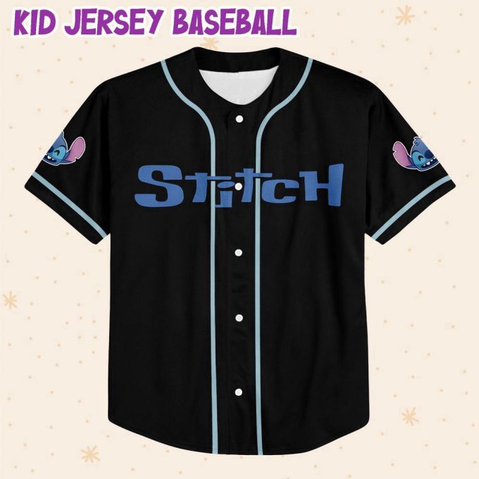Personalized Disney Stitch Horizontal Baseball Jersey For Men Women 2