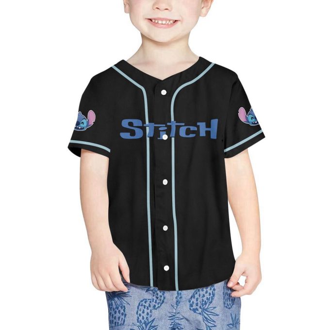 Personalized Disney Stitch Horizontal Baseball Jersey For Men Women 4