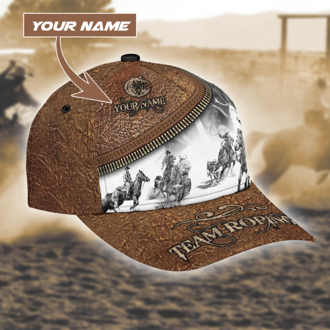 Personalized Name Bull Riding Classic Cap Team Roping 2