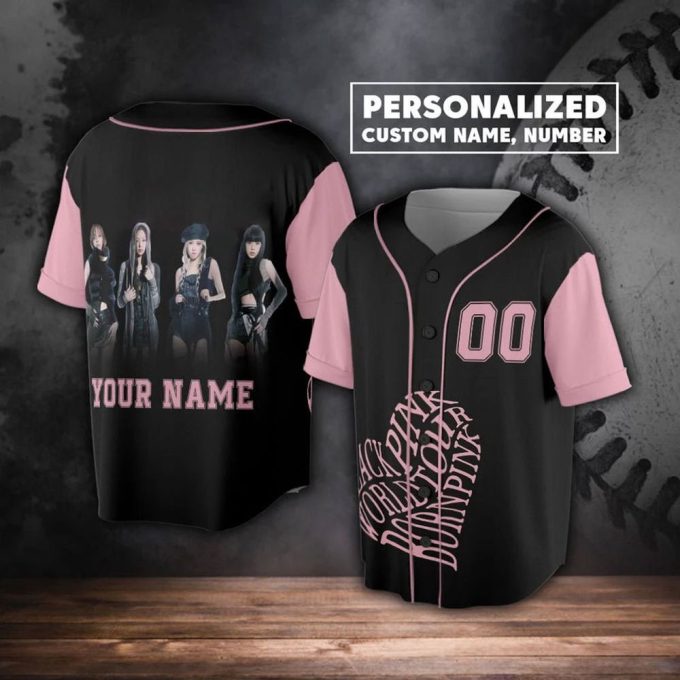 Personalized Name Custom Blackpink Kpop Baseball Jersey 1