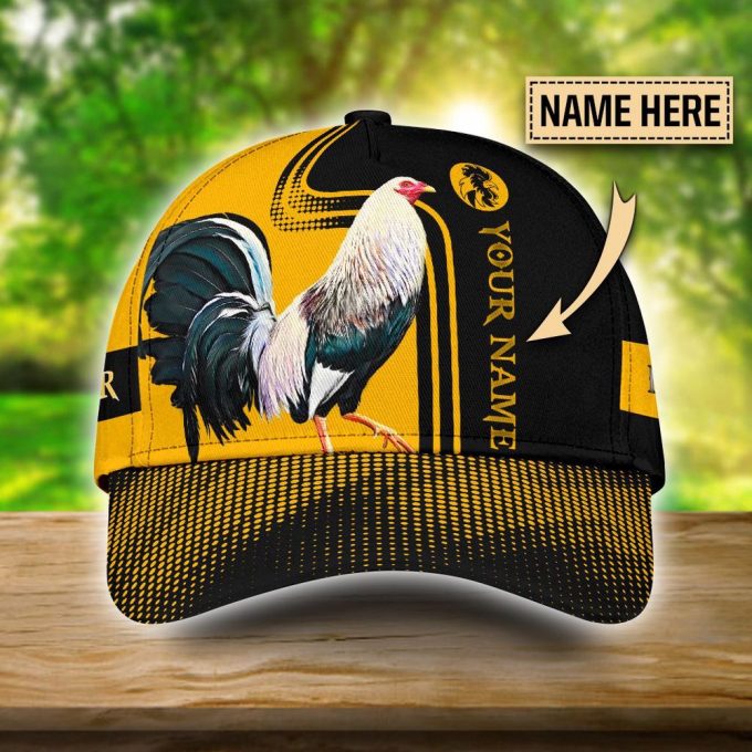 Personalized Rooster 3D Printed Cap Baseball Hat 1