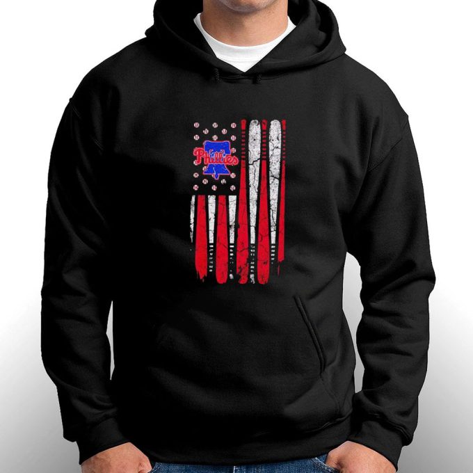 Philadelphia Phillies American Flag T-Shirt Hoodie Gift For Men Women 6