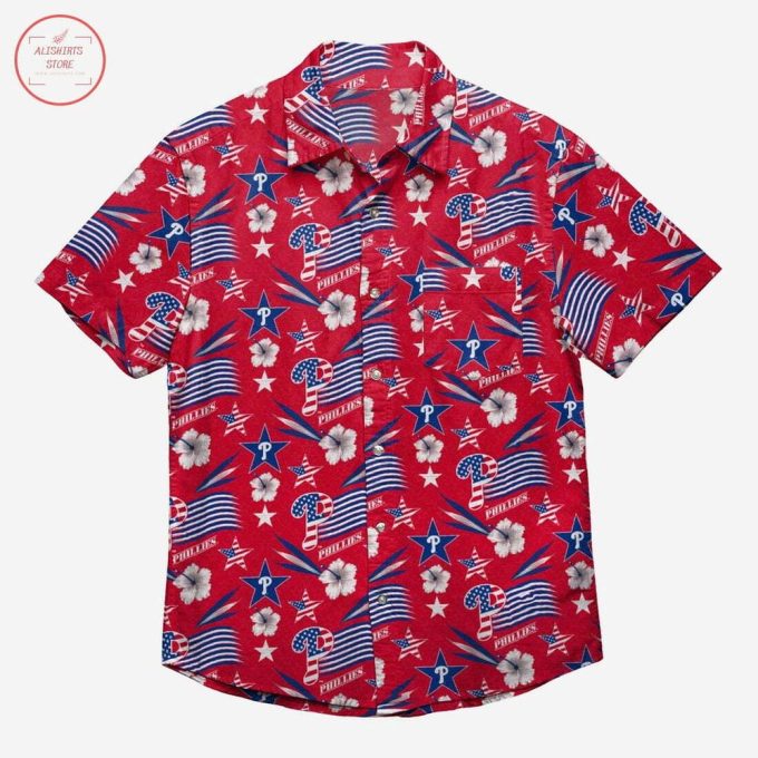 Philadelphia Phillies Americana Hawaiian Shirt Gift For Fans 1