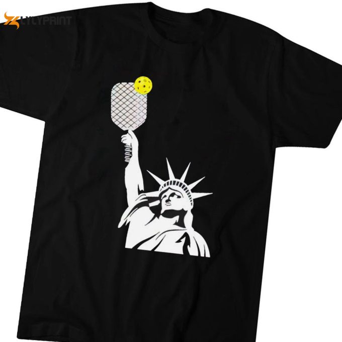 Pickleball Statue Of Liberty T-Shirt Hoodie Gift For Men Women 1