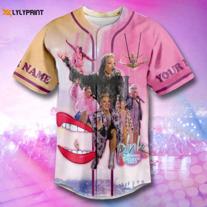 Pink Summer Carnival 2023 Personalized Adult Baseball Jersey For Men Women,