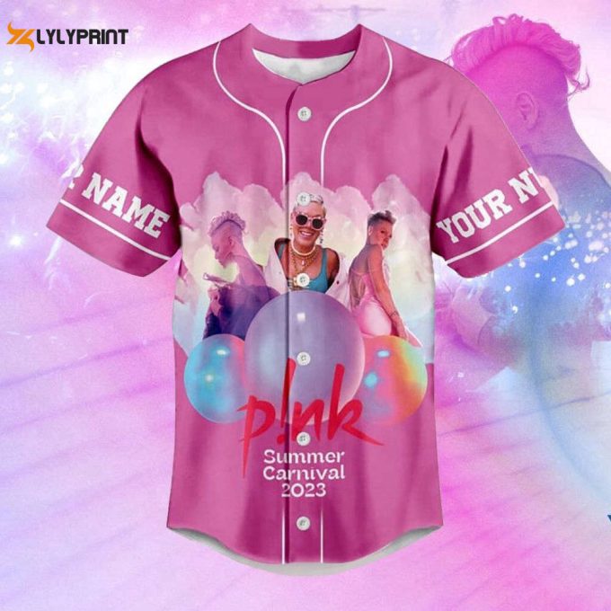 Pink Summer Carnival 2023 Personalized Adult Baseball Jersey For Men Women 1