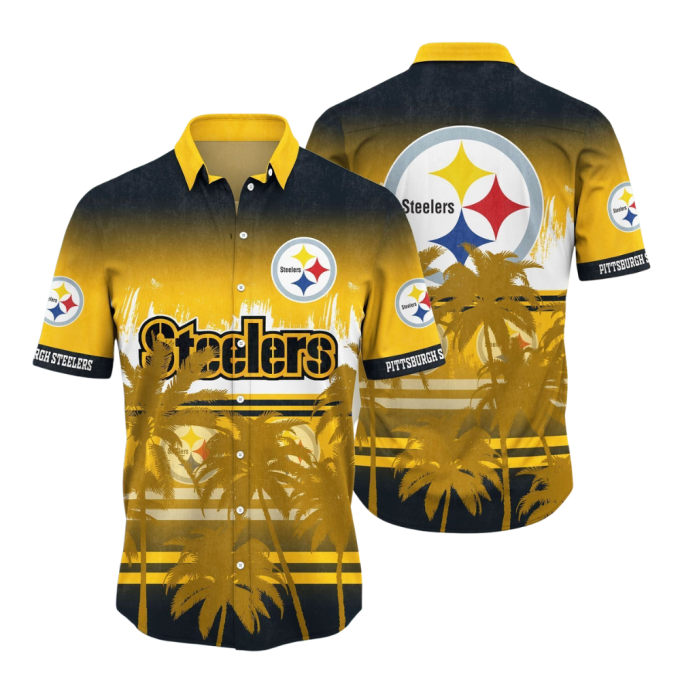 Pittsburgh Steelers Tree Yellow Cool Design - Aloha Hawaiian Shirts For Men &Amp;Amp; For Women Couples - Bowl Games Fan Gifts Sport Gift For Men Women 1