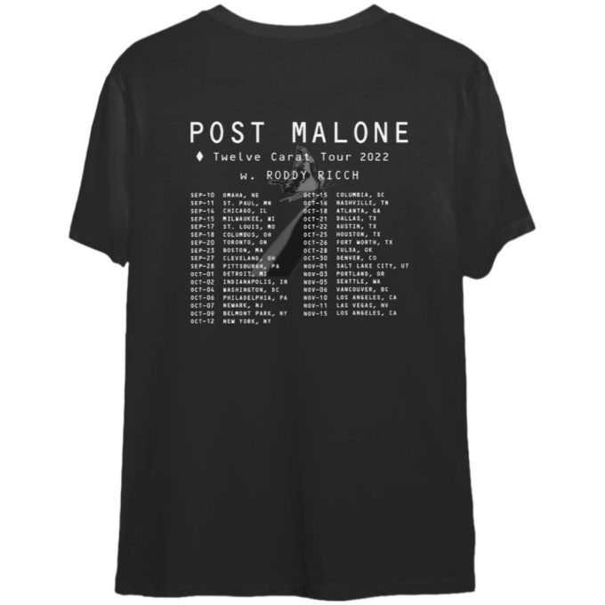 Post Malone Twelve Carat Toothache 2022 Tour T-Shirt, Post Malone Graphic Tee 2