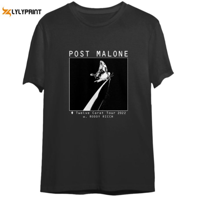 Post Malone Twelve Carat Toothache 2022 Tour T-Shirt, Post Malone Graphic Tee 1