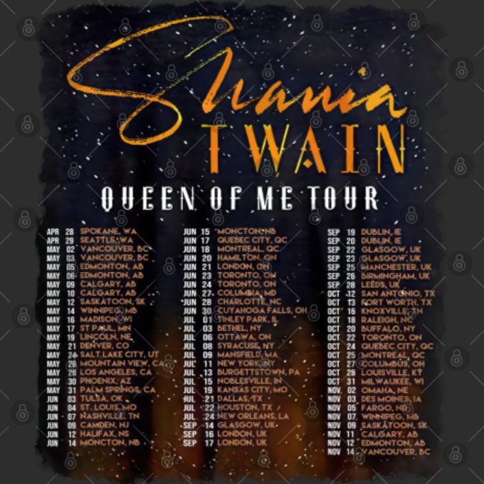 Queen Of Me Tour 2023 Shania Twain Shirt Gift For Men And Women 4