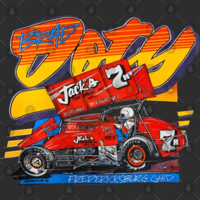 Rare! Vintage 1988 Brad Doty / Party Time Rentals Sprint Car Tee Gift For Men And Women 3