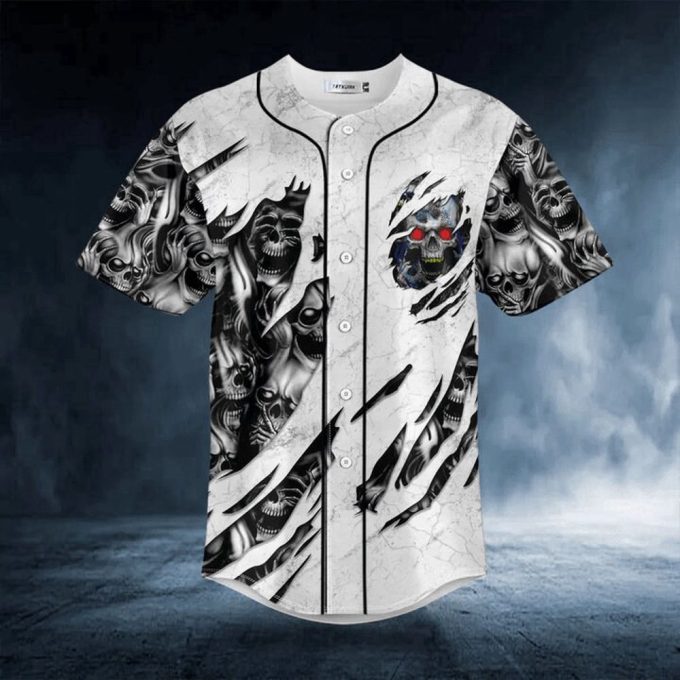 Red Eyes Skull Baseball Jersey For Men Women, Men'S Baseball Jersey For Men Women 2