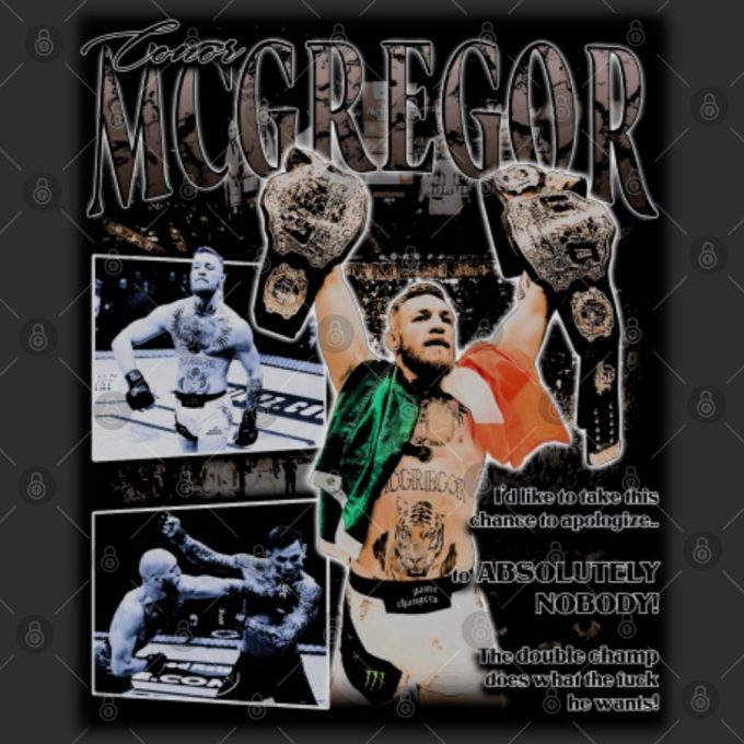 Exclusive Retro Conor Mcgregor Double-Sided &Amp; Vintage T-Shirt – Limited Edition 4