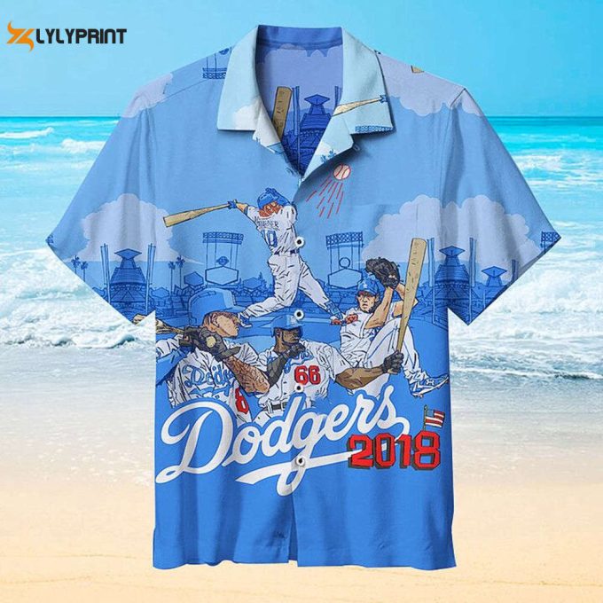 Retro Los Angeles Dodgers Hawaiian Shirt 1