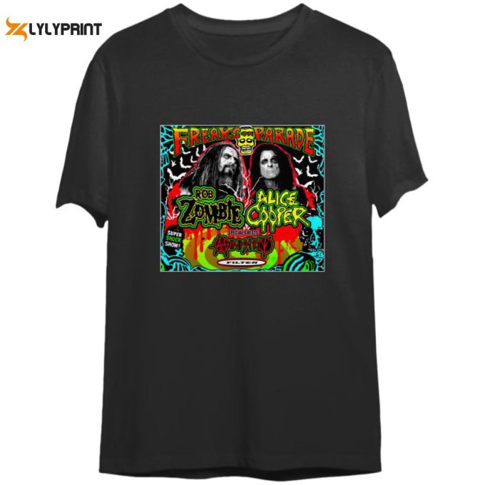 Rob Zombie Freaks On Parade Tour 2023 T-Shirt 1