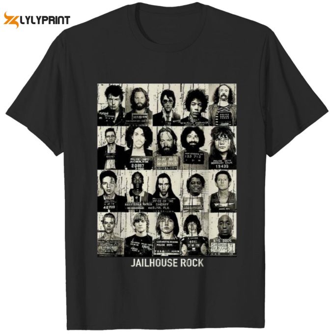 Rock And Roll Rock Star Mugshot, Rock Music, Band T Shirt For Men And Women T-Shirt For Men And Women 1