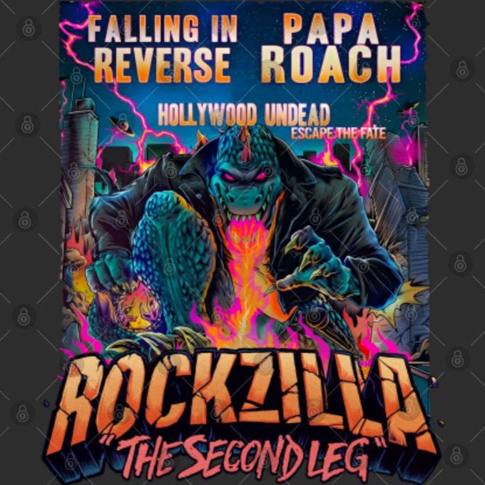 Rockzilla Tour, The Second Leg Tour 2023 Tee Gift For Women And Men 3