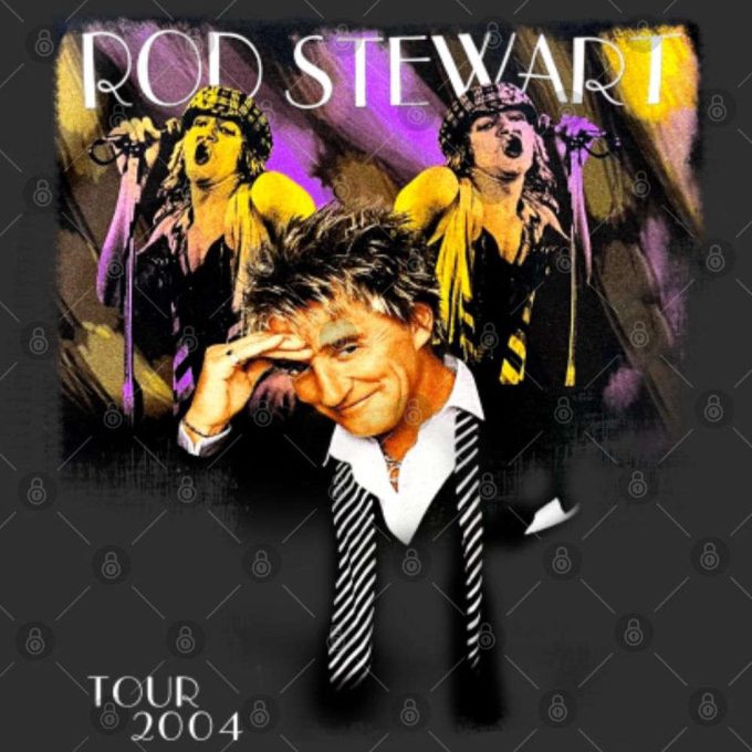 Rod Stewart Tour Vintage Graphic Tee Gift For Women And Men 4