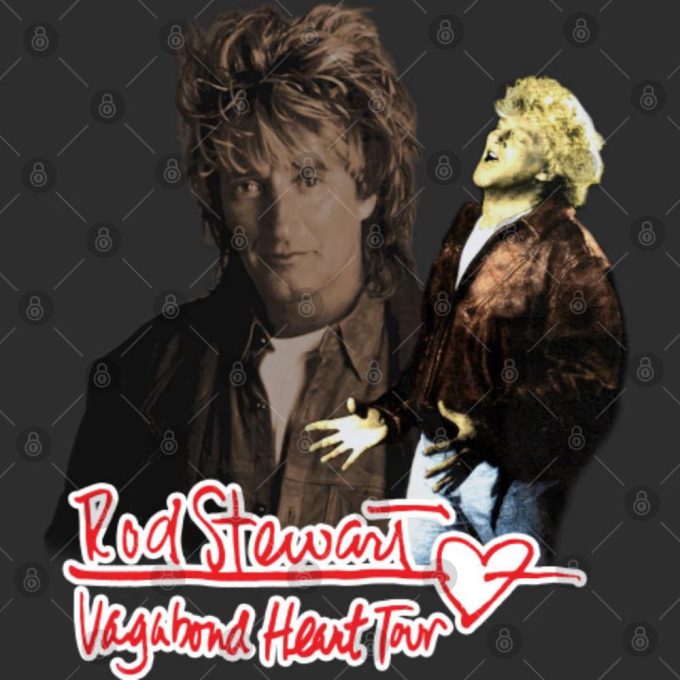 Rod Stewart Vintage Tee 1991-1992 Concert Tee Gift For Men And Women 3