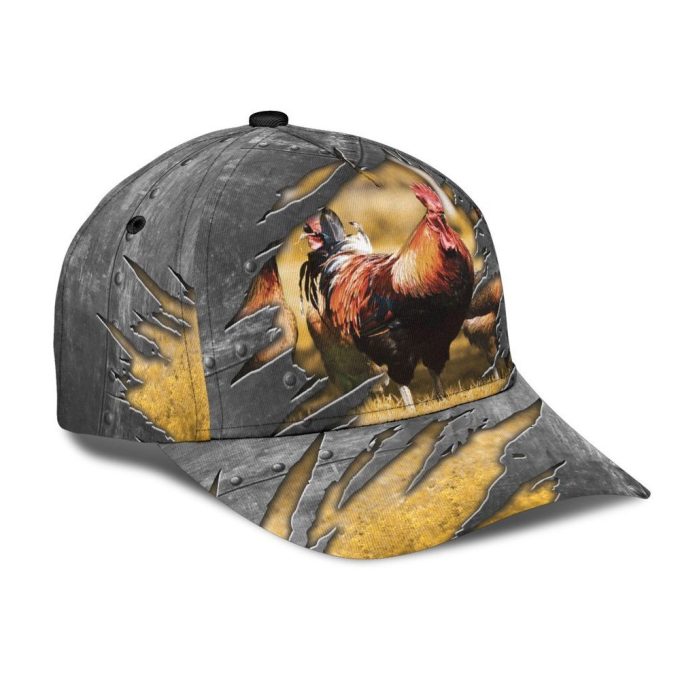 Rooster 3D Printed Cap Baseball Hat 2