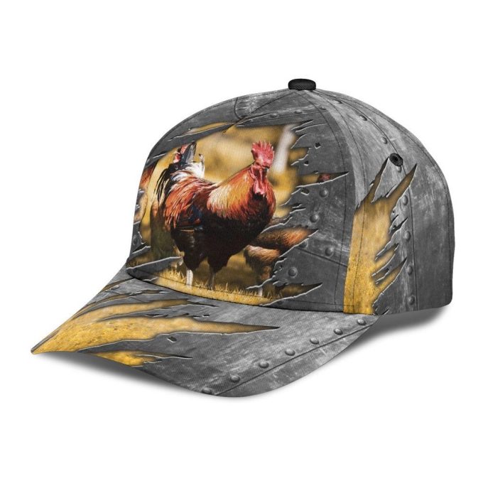 Rooster 3D Printed Cap Baseball Hat 4