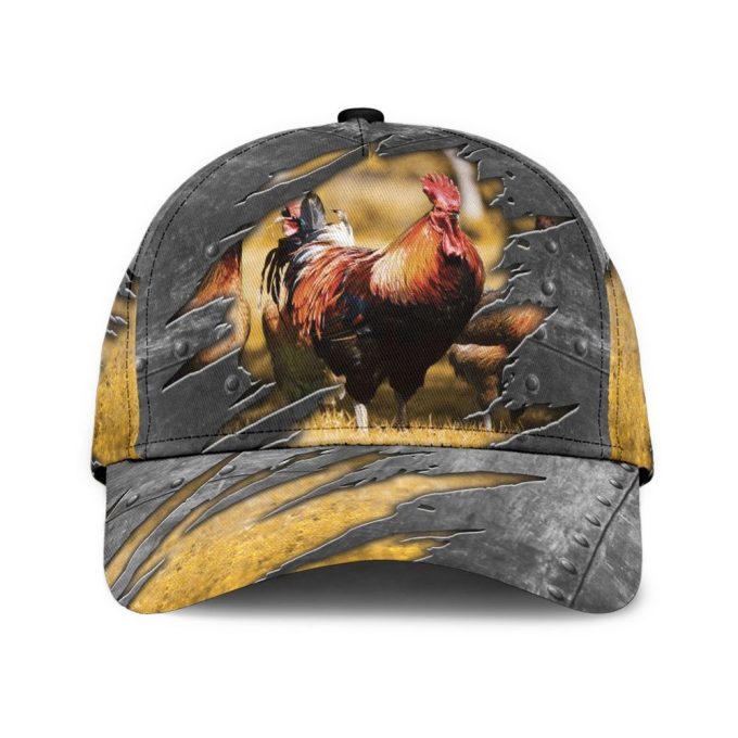 Rooster 3D Printed Cap Baseball Hat 1