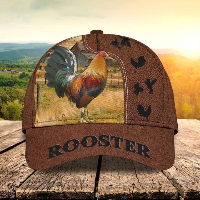 Rooster 3D Printed Cap Baseball Hat 1