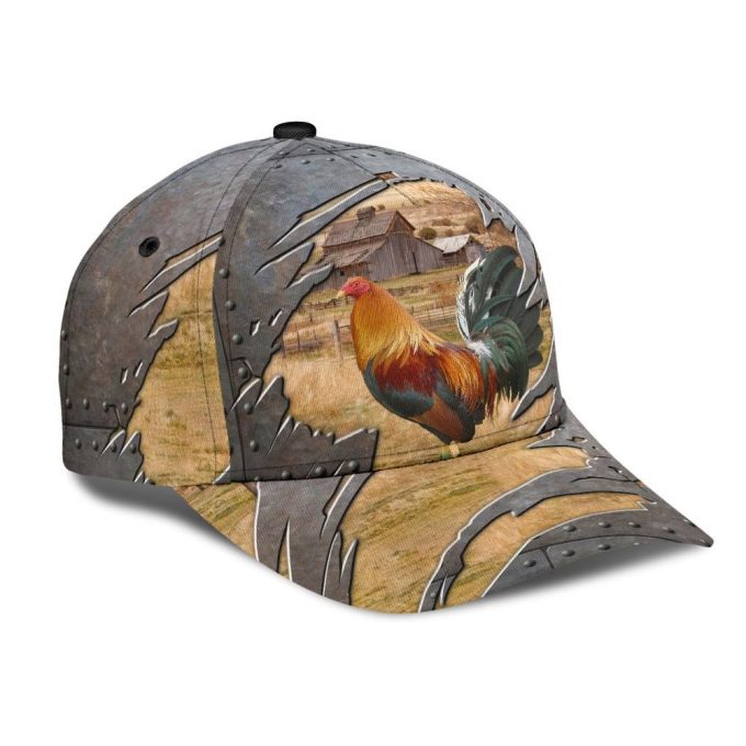 Rooster 3D Printed Cap Baseball Hat 5