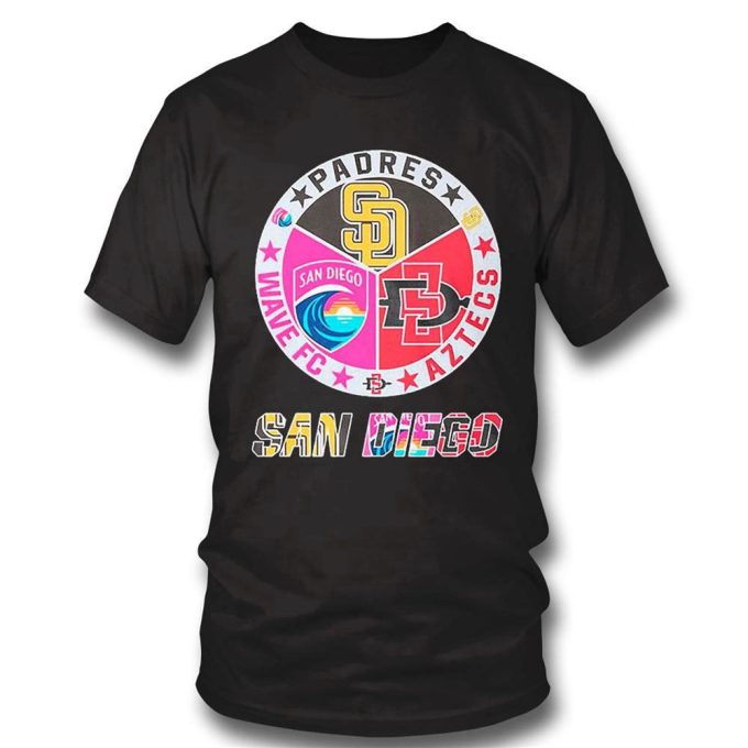 San Diego Padres Aztecs And Wave Fc Sports Teams T-Shirt Hoodie Gift For Men And Women 5