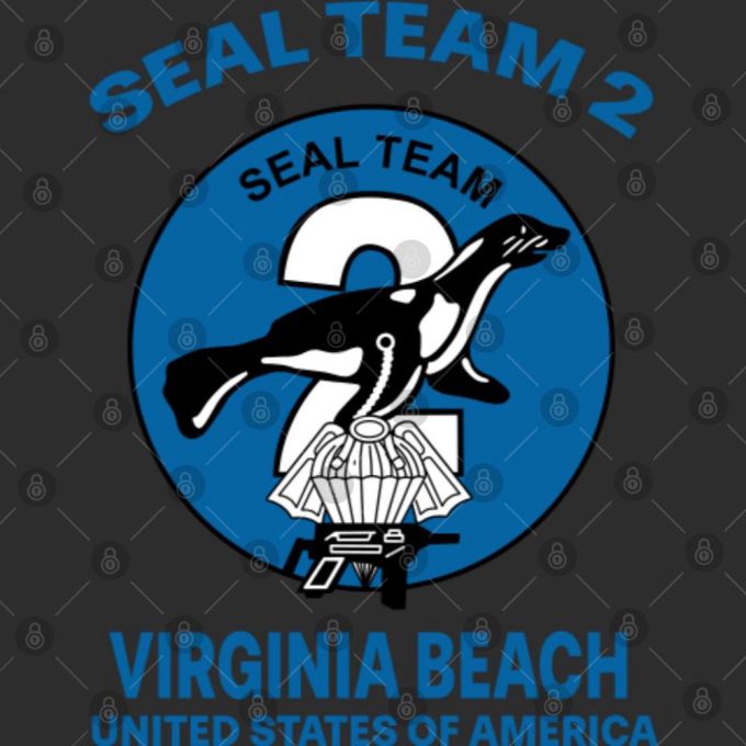 Seal Team Two Devgru Virginia Beach Team 2 Double Sided Tshirt 4