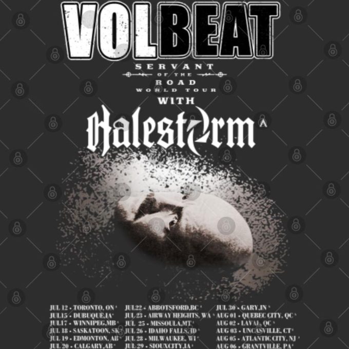 Servant Of The Road World Tour 2023 Shirt, Volbeat 2023 Tour Shirt, Volbeat Band Fan Shirt, Volbeat 2023 Concert Shirt 4