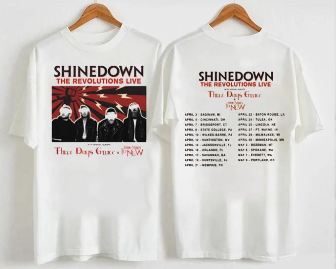 Shine Down The Revolutions Live Tour T Shirt 4